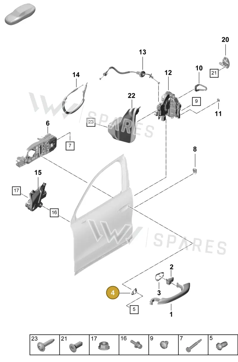 9Y0837209A — Porsche Cayenne Coupe (2023-2023) diagram p60804200, position 4