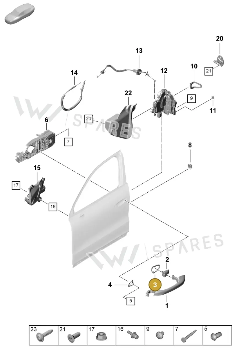 9Y0837277B — Porsche Cayenne Coupe (2023-2023) diagram p60804200, position 3