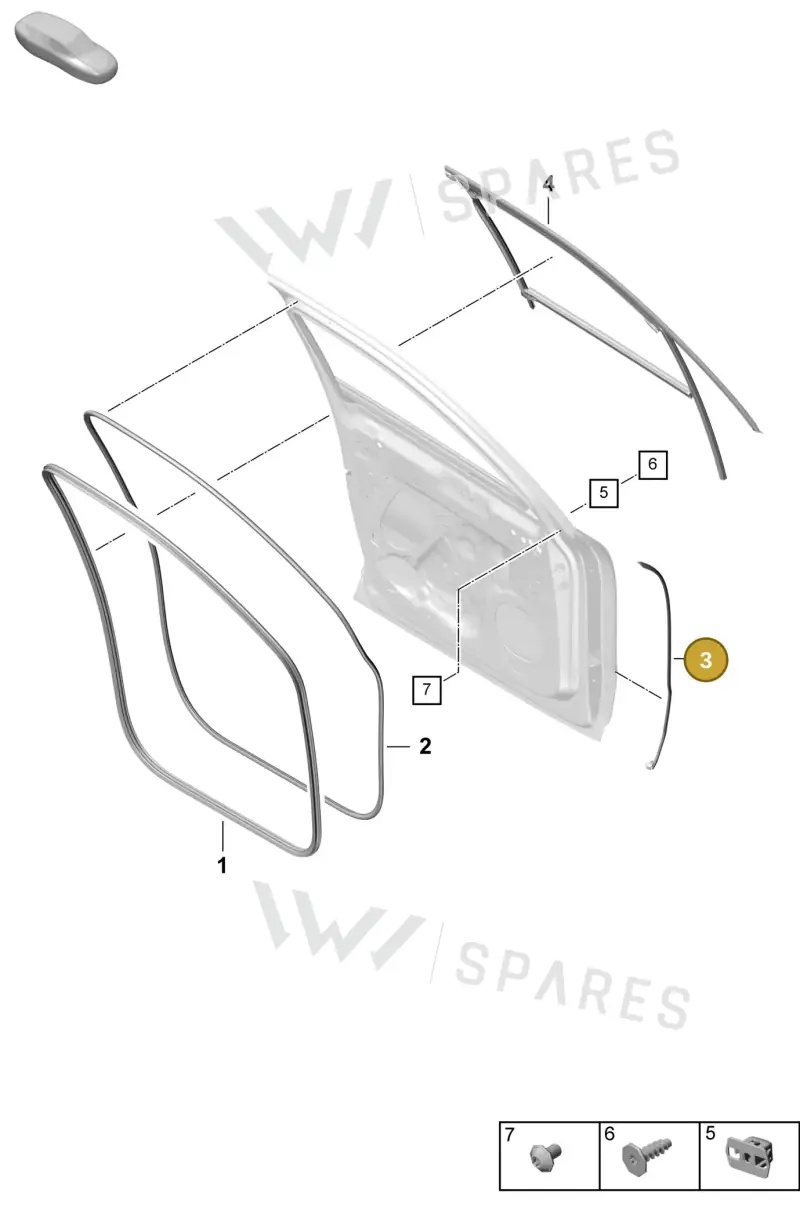 9Y0837717A — Porsche Cayenne Coupe (2023-2023) diagram p60804100, position 3