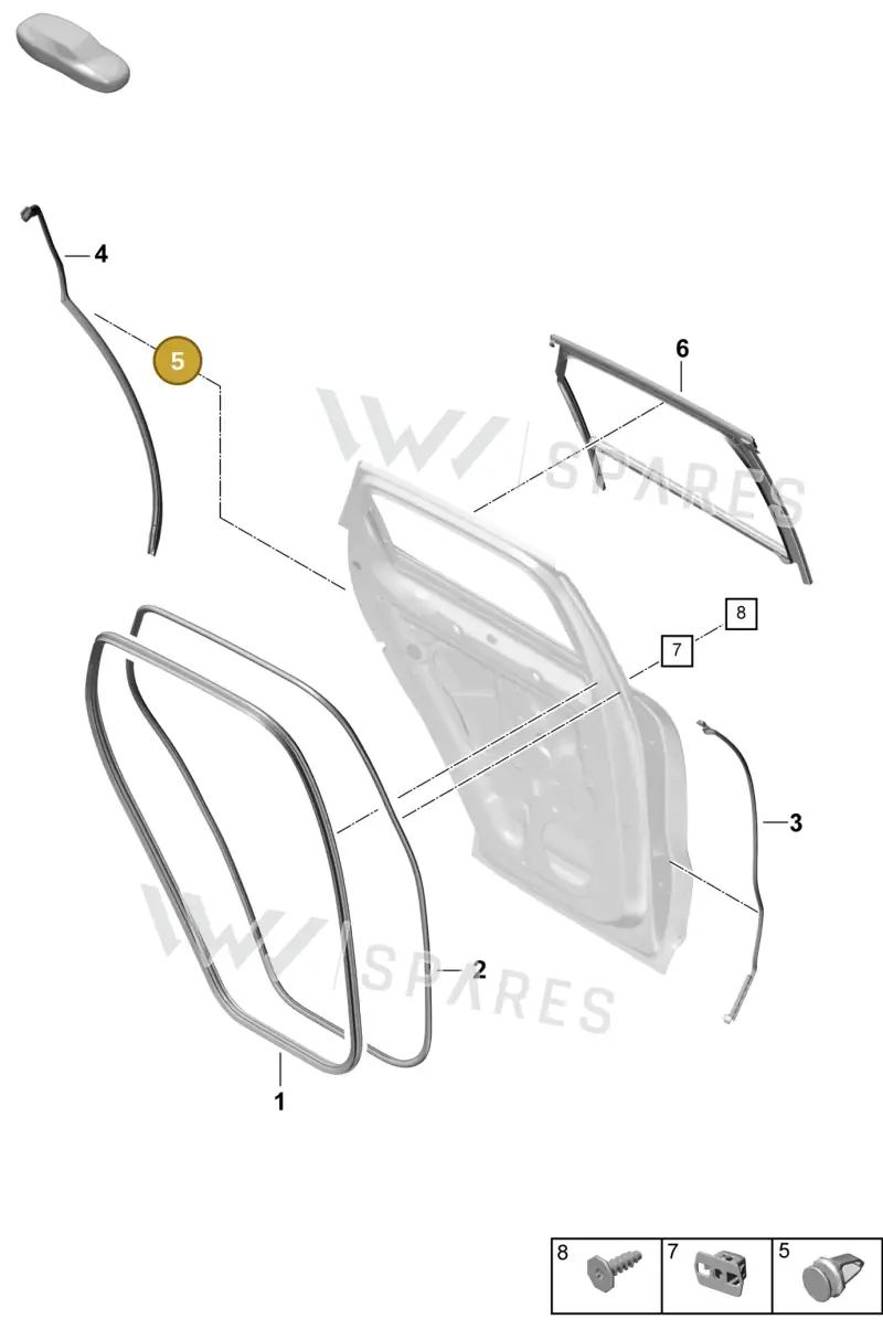 9Y0839069 — Porsche Cayenne Coupe (2023-2023) diagram p60804150, position 5