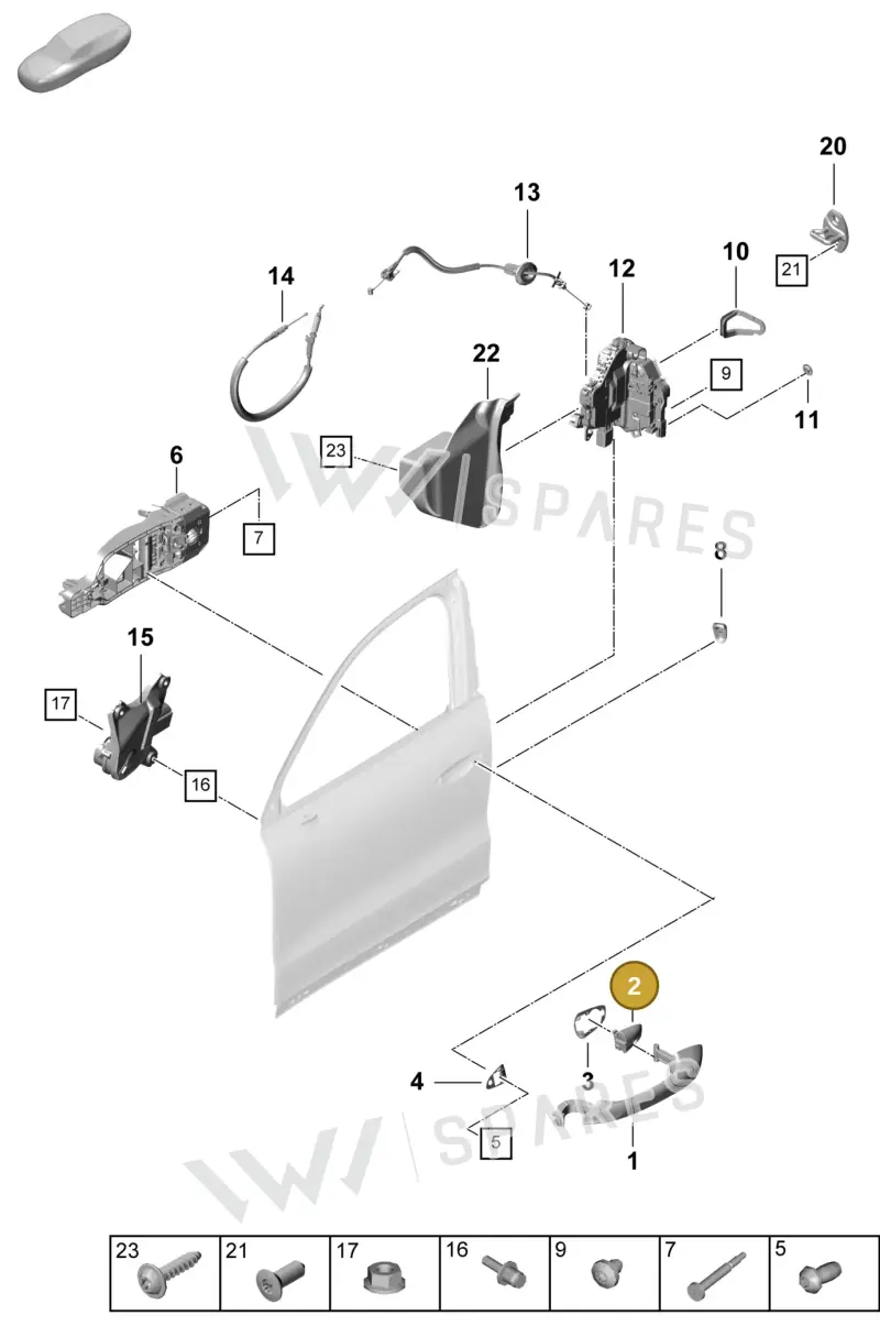 9Y0839329 — Porsche Cayenne Coupe (2023-2023) diagram p60804200, position 2