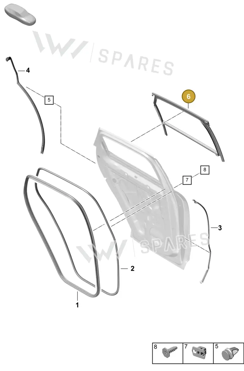 9Y0839431 — Porsche Cayenne Coupe (2023-2023) diagram p60804150, position 6