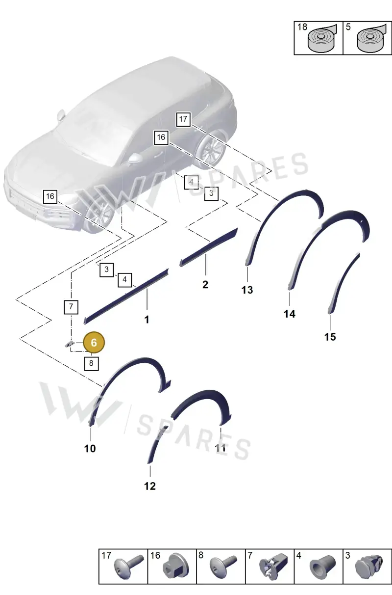 9Y0853648B — Porsche Cayenne Coupe (2023-2023) diagram p60810300, position 6