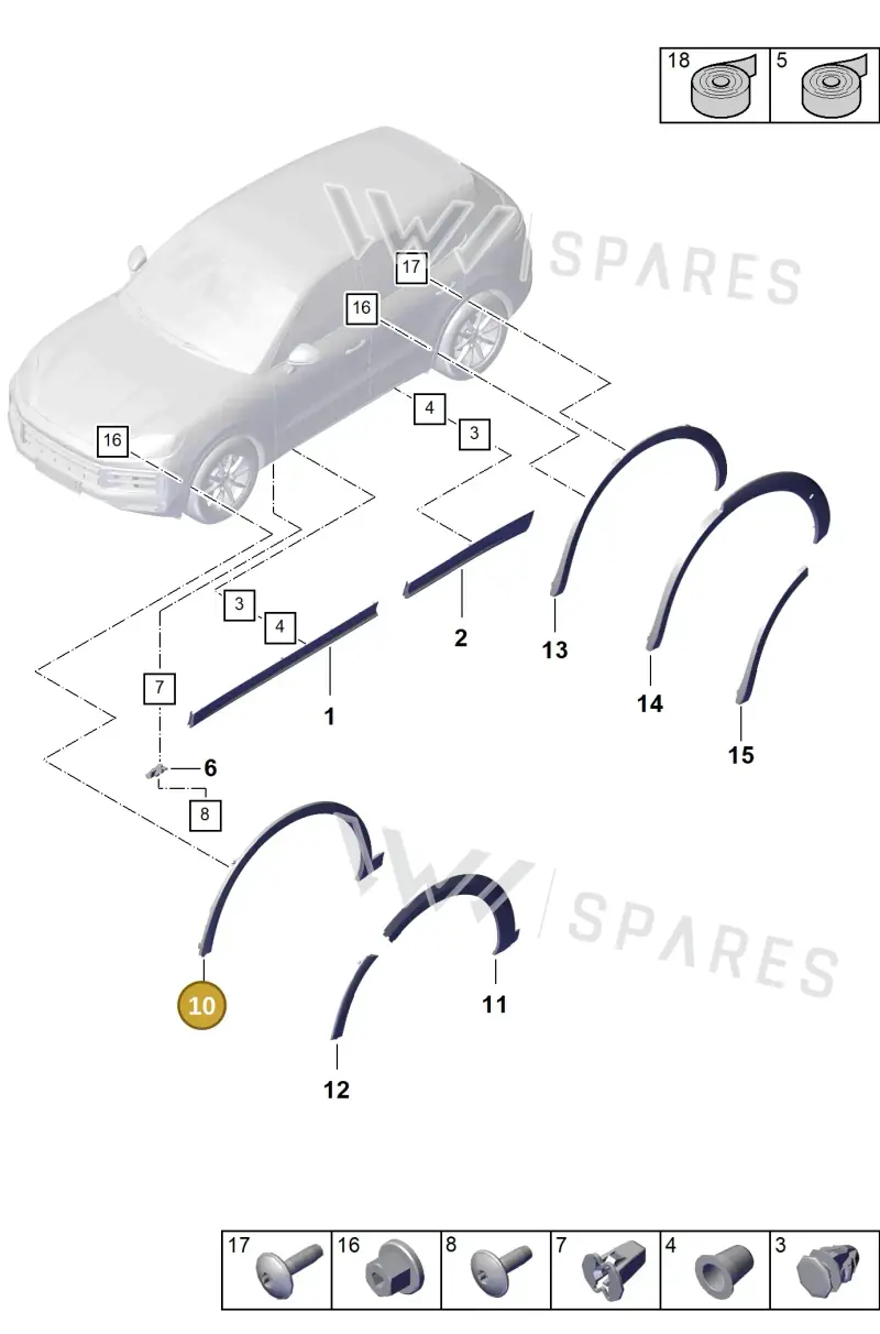 9Y0853718JOK1 — Porsche Cayenne Coupe (2023-2023) diagram p60810300, position 10