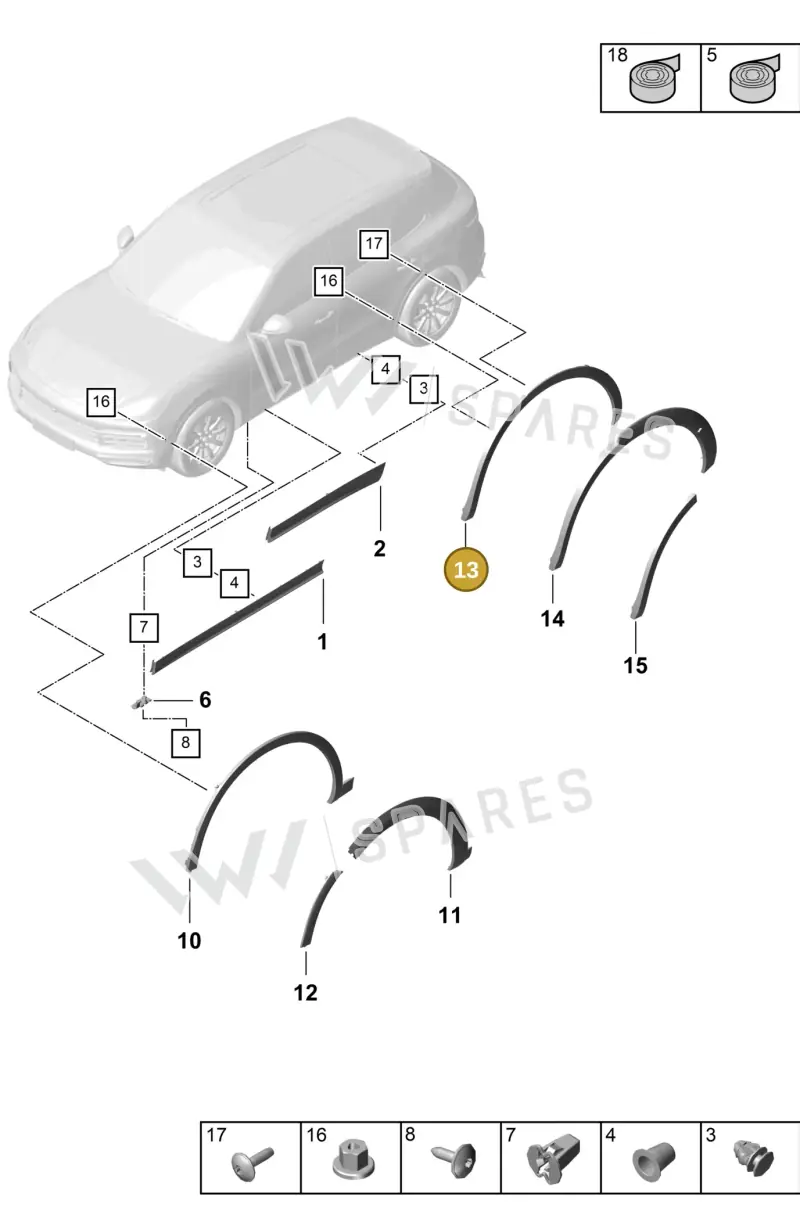 9Y0854732KG2X — Porsche Cayenne (2017-2023) diagram p51810020, position 13