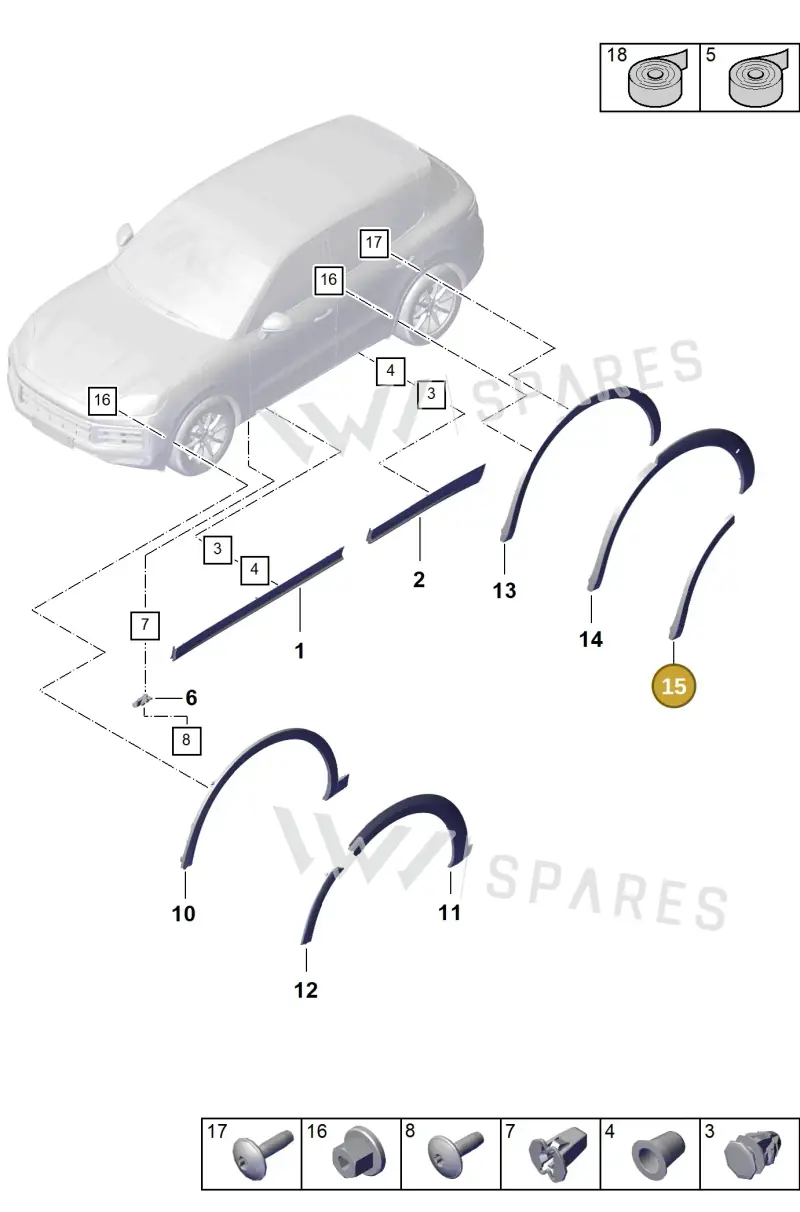 9Y0854827AG2X — Porsche Cayenne Coupe (2023-2023) diagram p60810300, position 15
