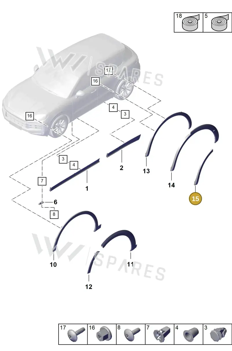 9Y0854828AG2X — Porsche Cayenne Coupe (2023-2023) diagram p60810300, position 15