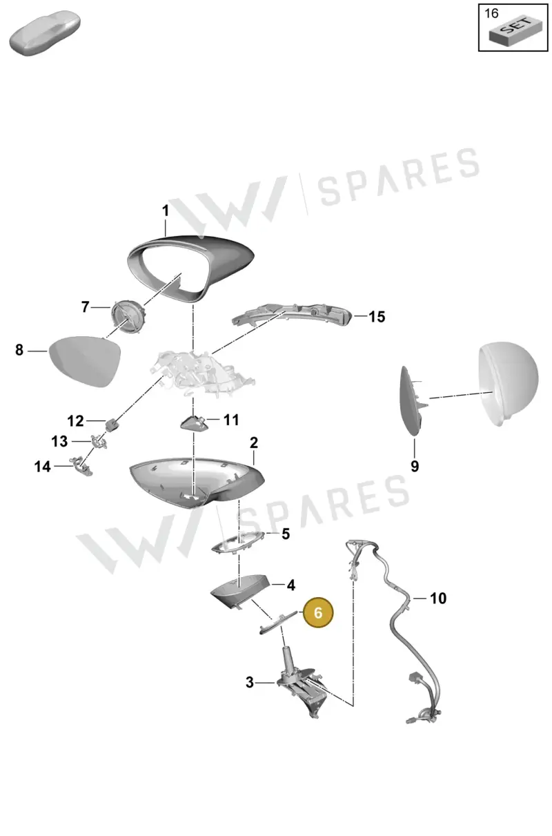 9Y0857556 — Porsche Cayenne Coupe (2023-2023) diagram p60809500, position 6