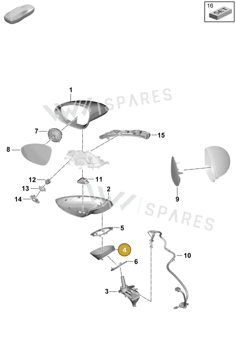 9Y0857578AG2X — Porsche Cayenne Coupe (2023-2023) diagram p60809500, position 4