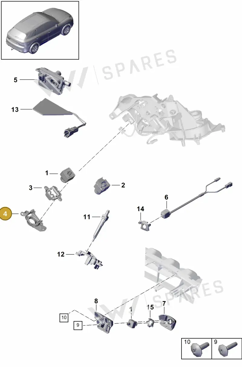 9Y0857689 — Porsche Cayenne Coupe (2023-2023) diagram p51911010, position 4