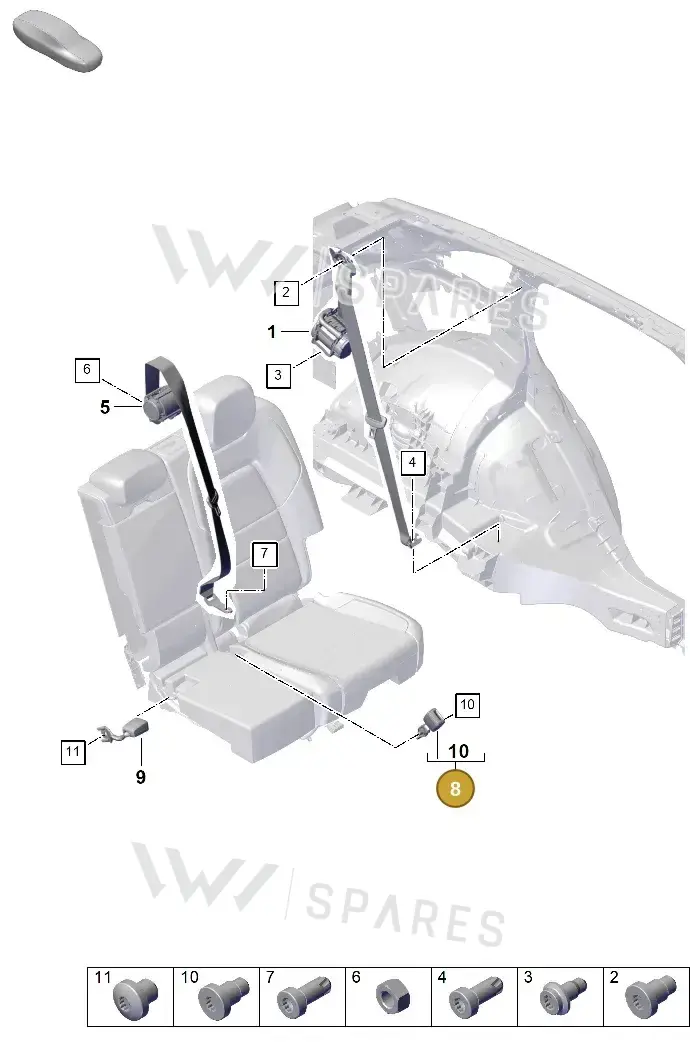 9Y0857754D — Porsche Cayenne Coupe (2023-2023) diagram p60812100, position 8