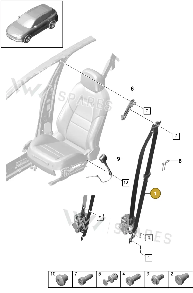 9Y0857806JM7J — Porsche Cayenne Diesel V6 (2017-2023) diagram p51812000, position 1
