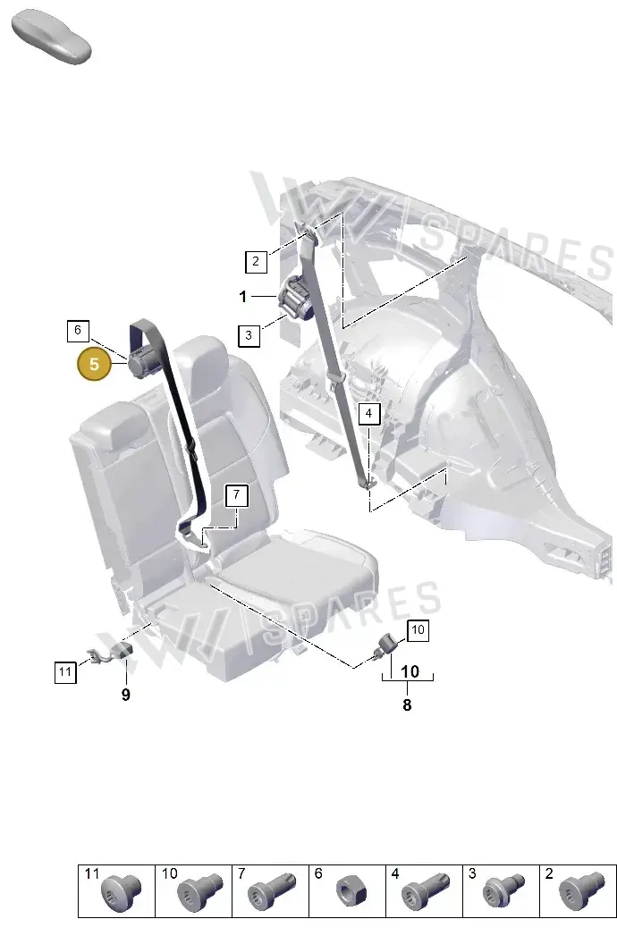 9Y0857807AOG6 — Porsche Cayenne Coupe (2023-2023) diagram p60812100, position 5