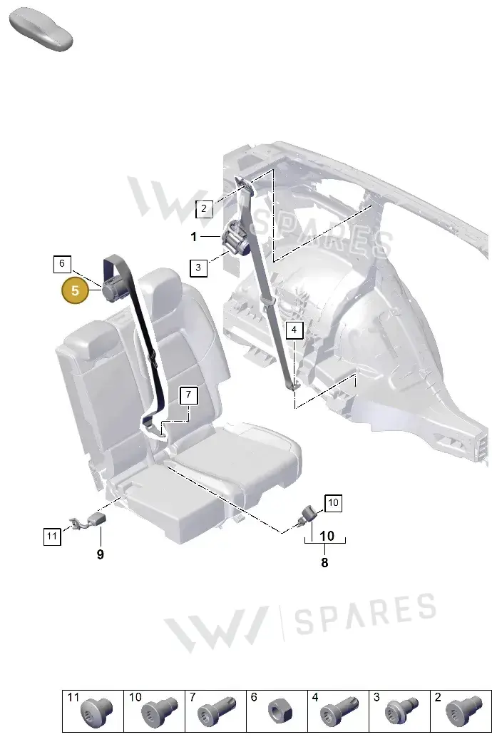 9Y0857807AOL8 — Porsche Cayenne Coupe (2023-2023) diagram p60812100, position 5