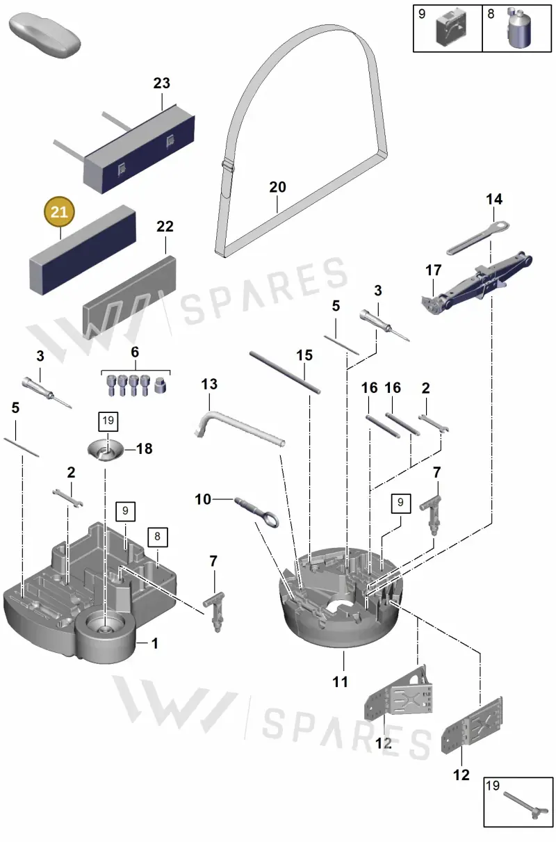 9Y0860282B — Porsche Cayenne Coupe (2023-2023) diagram p60001000, position 21