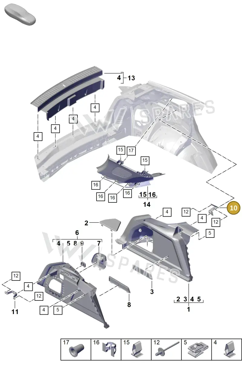 9Y0863253A — Porsche Cayenne Coupe (2023-2023) diagram p60807500, position 10