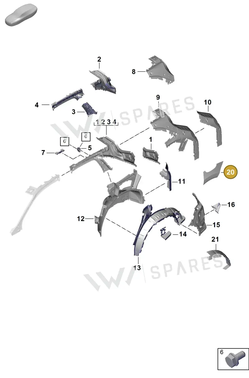9Y0864997A — Porsche Cayenne Coupe (2023-2023) diagram p60801520, position 20