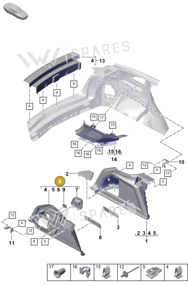 9Y0867038ASDK4 — Porsche Cayenne Coupe (2023-2023) diagram p60807500, position 6