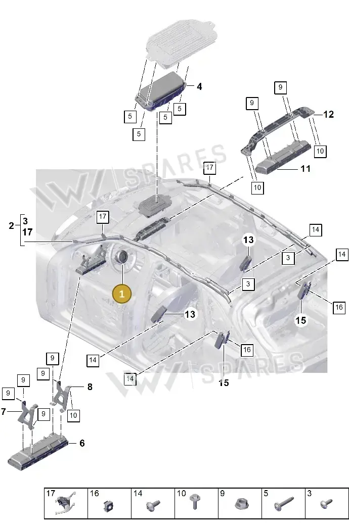 9Y0880201CGIA6 — Porsche Cayenne Coupe (2023-2023) diagram p60812500, position 1