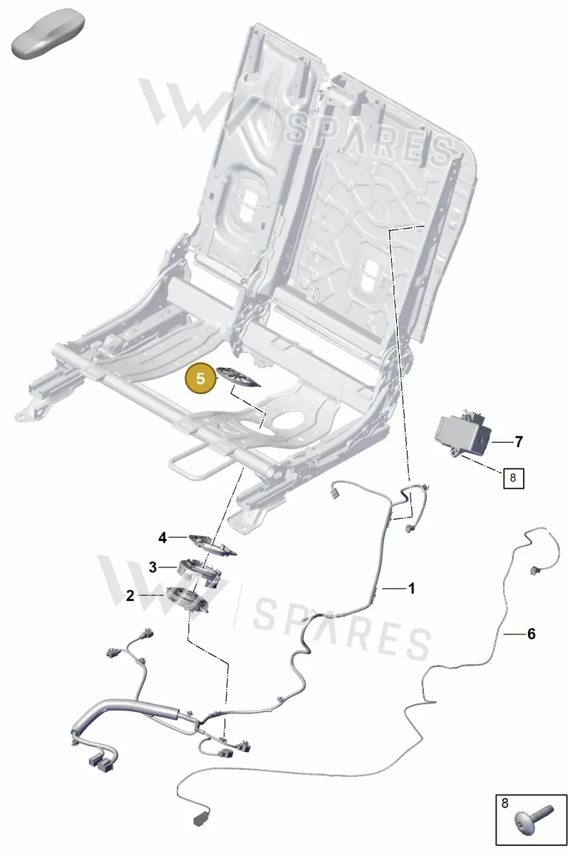 9Y0885367 — Porsche Cayenne Coupe (2023-2023) diagram p60818500, position 5