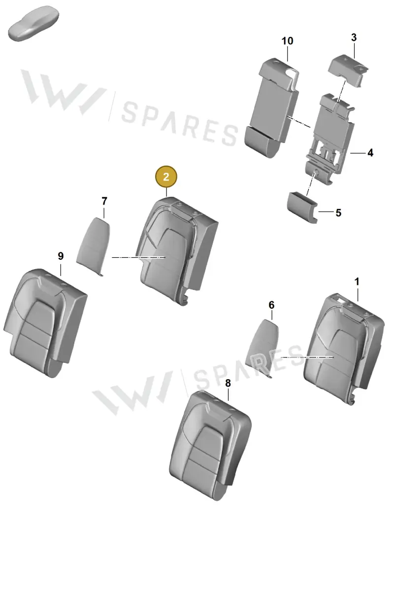 9Y0885776AG — Porsche Cayenne Coupe (2023-2023) diagram p60818300, position 2