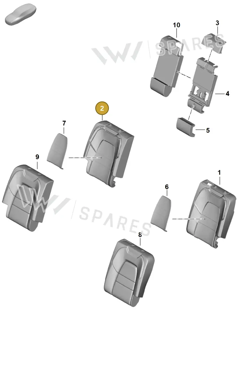 9Y0885776H — Porsche Cayenne Coupe (2023-2023) diagram p60818305, position 2