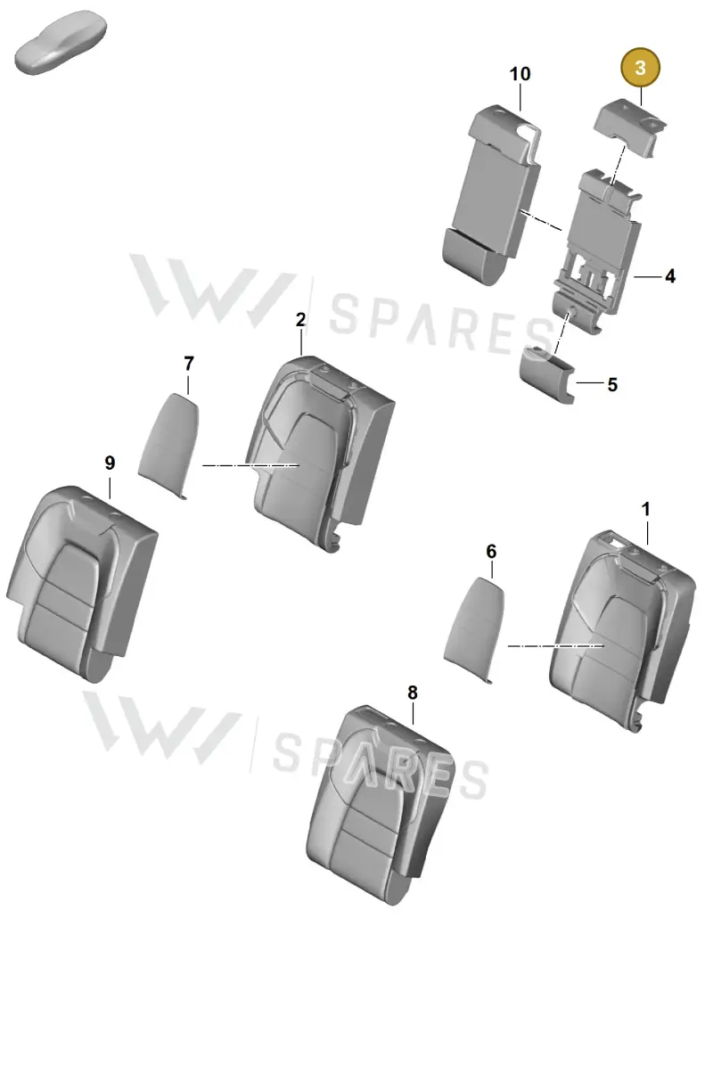 9Y0885777 — Porsche Cayenne Coupe (2023-2023) diagram p60818300, position 3