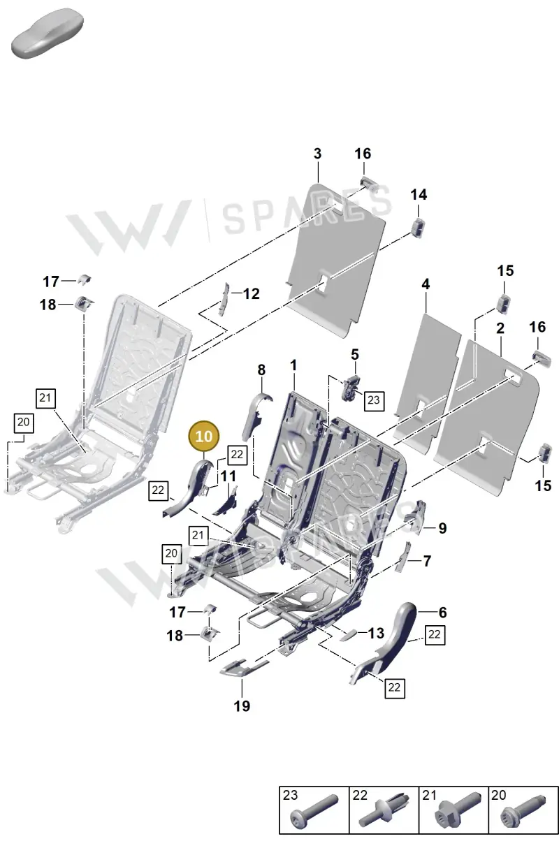 9Y08859341E0 — Porsche Cayenne Coupe (2023-2023) diagram p60818000, position 10