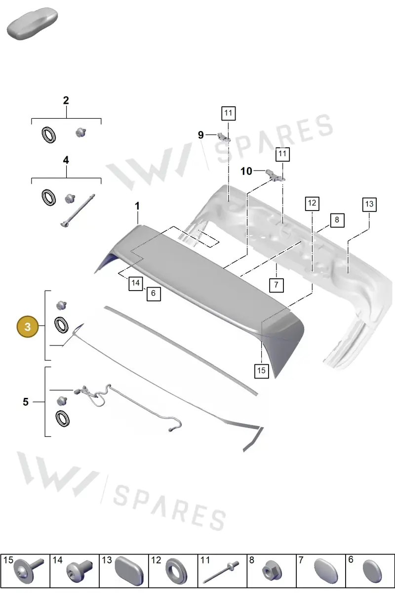 9Y0898003 — Porsche Cayenne Coupe (2023-2023) diagram p60803150, position 3