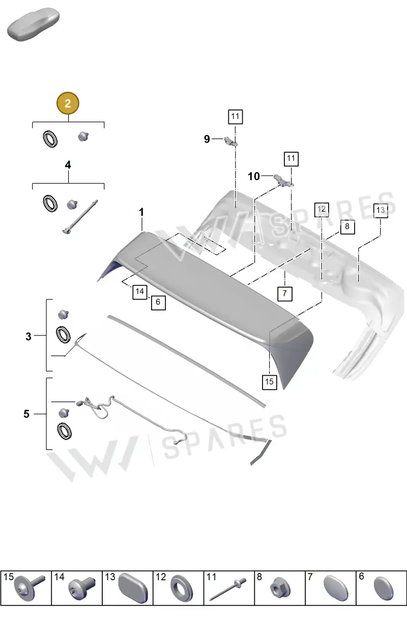 9Y0898333 — Porsche Cayenne Coupe (2023-2023) diagram p60803150, position 2