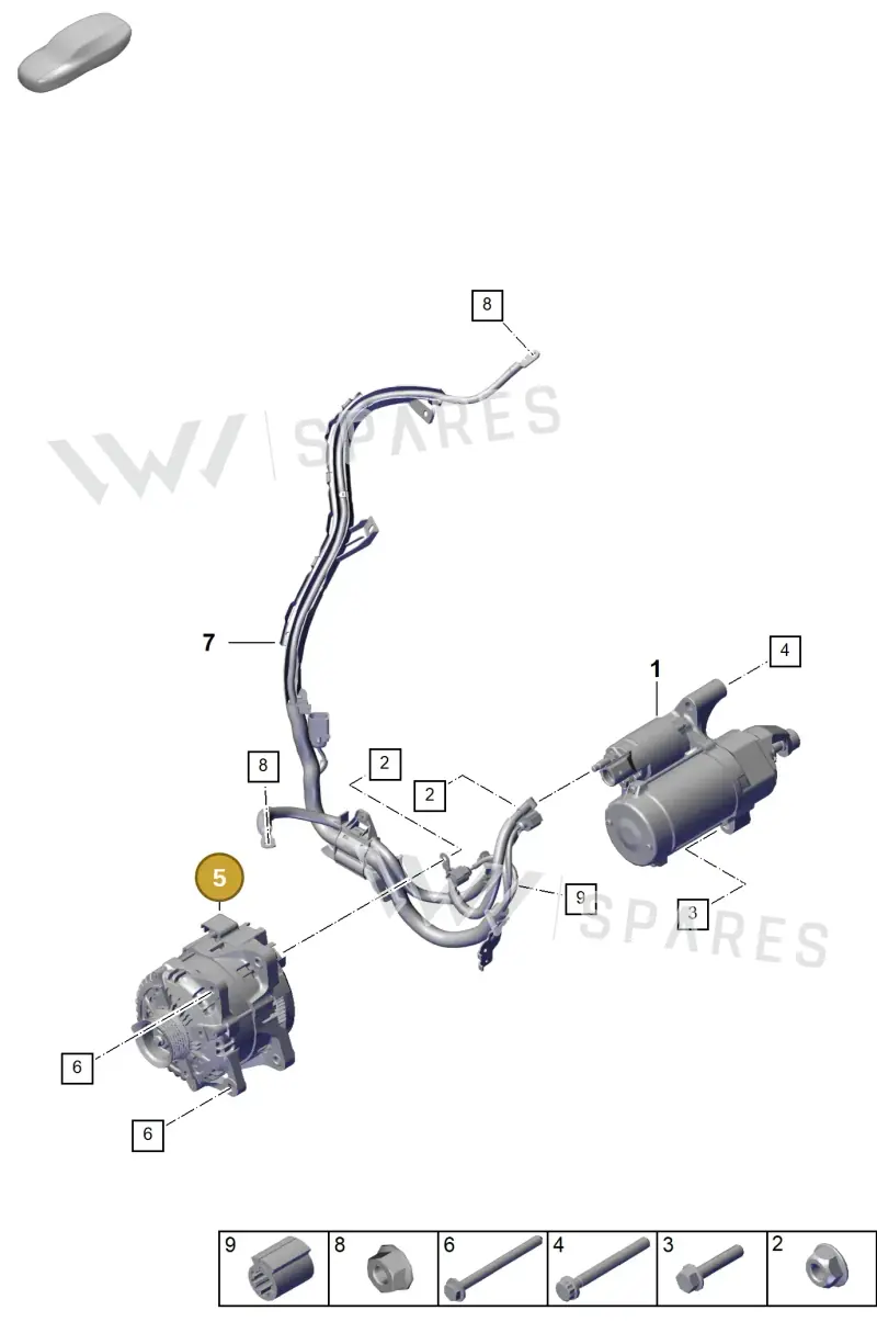 9Y0903024X — Porsche Cayenne Coupe (2023-2023) diagram p60902200, position 5