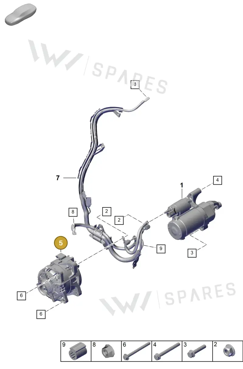 9Y0903024 — Porsche Cayenne Coupe (2023-2023) diagram p60902200, position 5