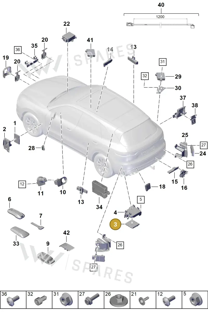 9Y0907064FS — Porsche Cayenne (2017-2023) diagram p51901003, position 3