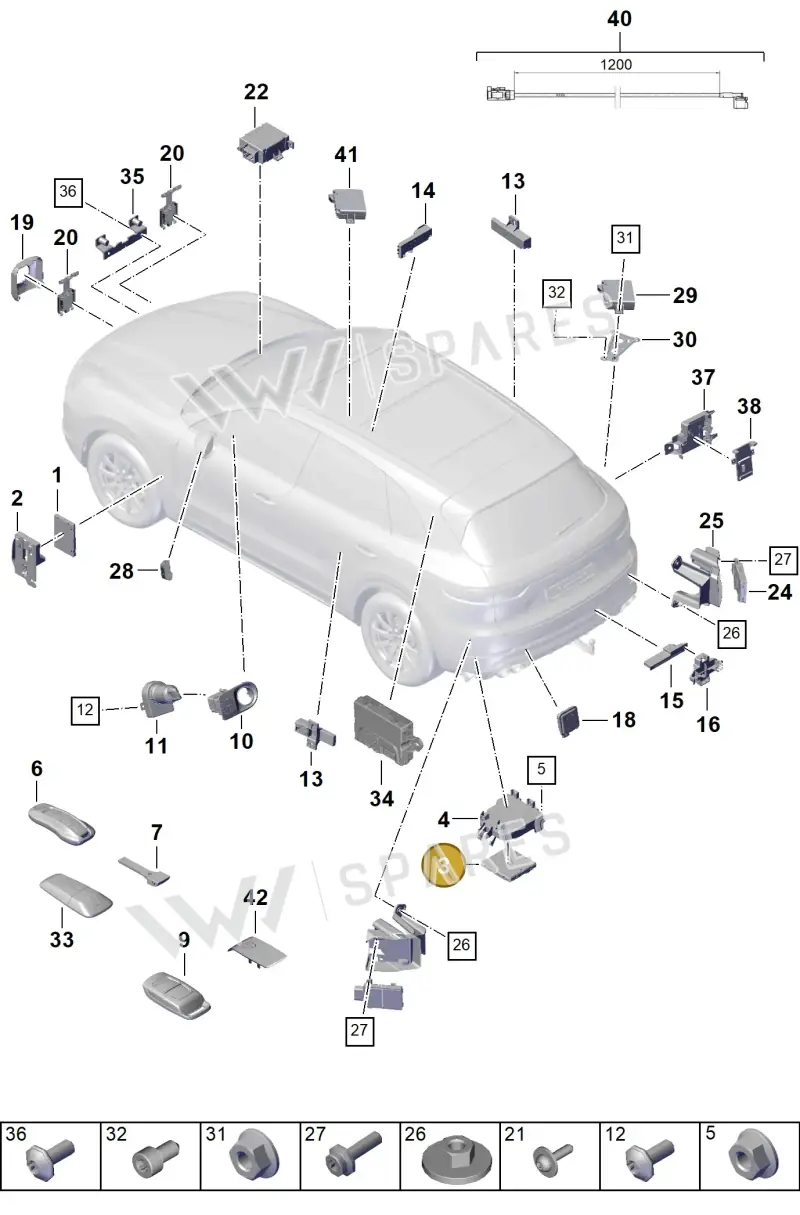 9Y0907064GS — Porsche Cayenne (2017-2023) diagram p51901003, position 3
