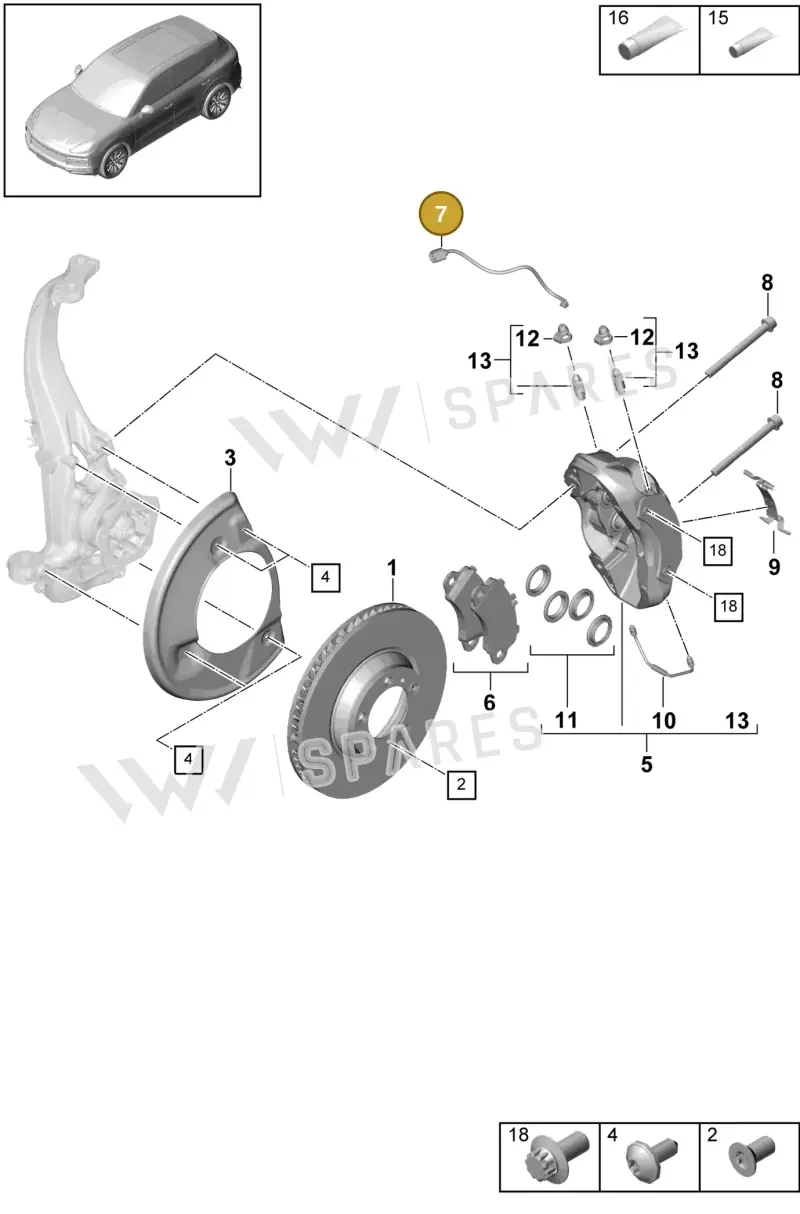 9Y0907253B — Porsche Cayenne (2017-2023) diagram p51602005, position 7
