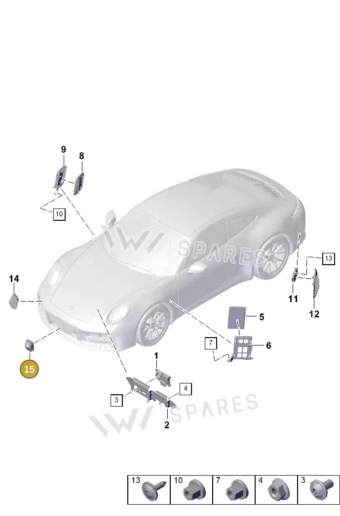9Y0907567C — Porsche 911 (2024-2025) diagram p63901300, position 15