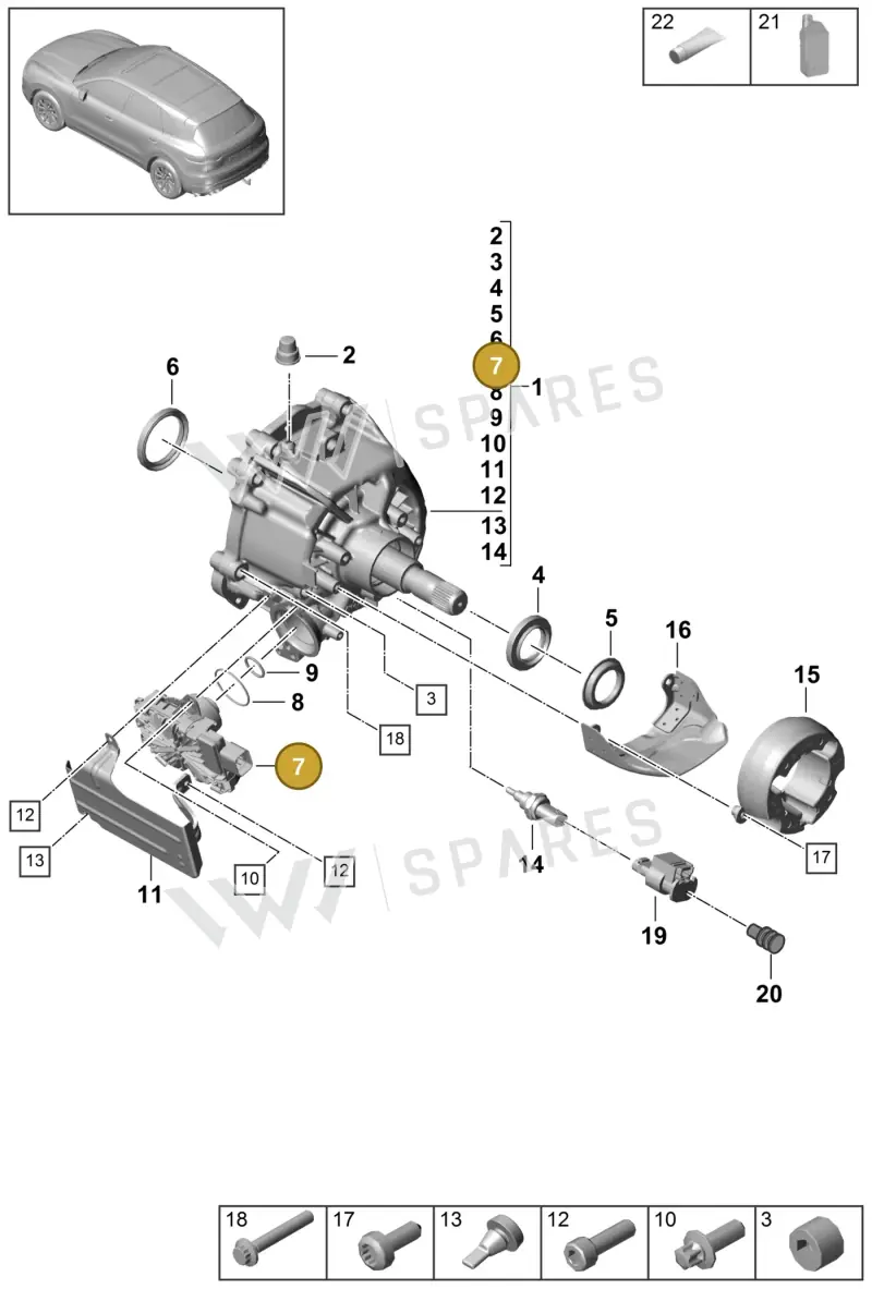 9Y0927755BC — Porsche Cayenne (2017-2023) diagram p51305000, position 7