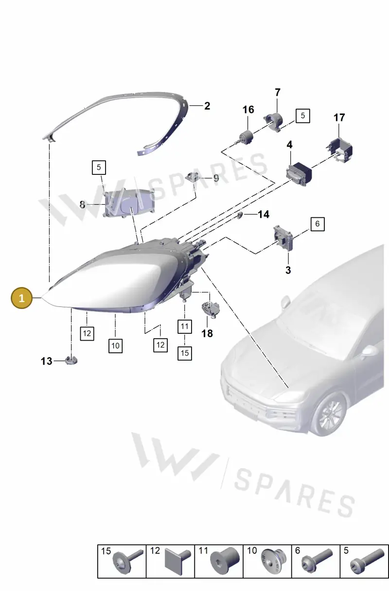 9Y0941113B — Porsche Cayenne Coupe (2023-2023) diagram p60908000, position 1
