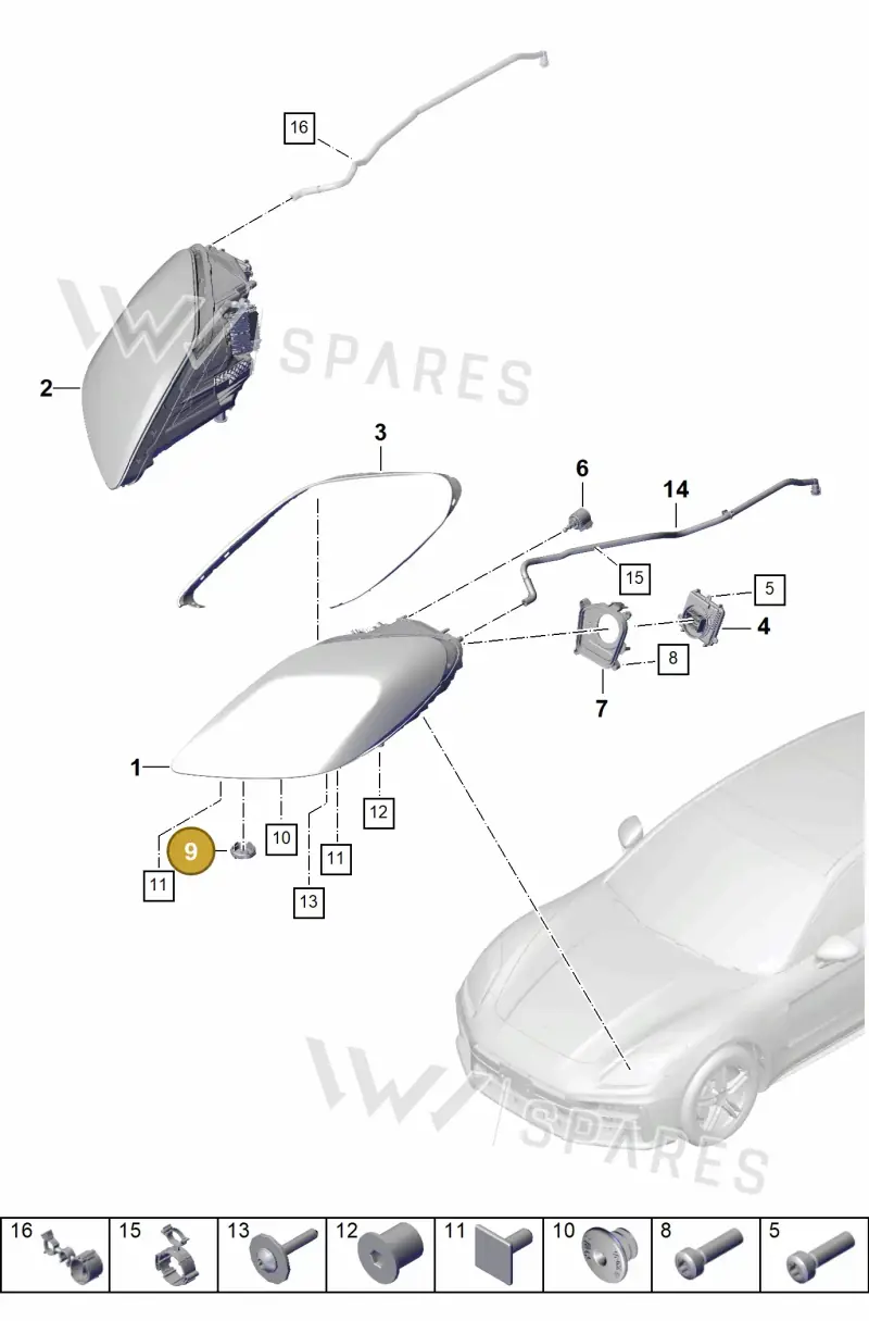 9Y0941385 — Porsche Panamera (2023-2025) diagram p62908000, position 9