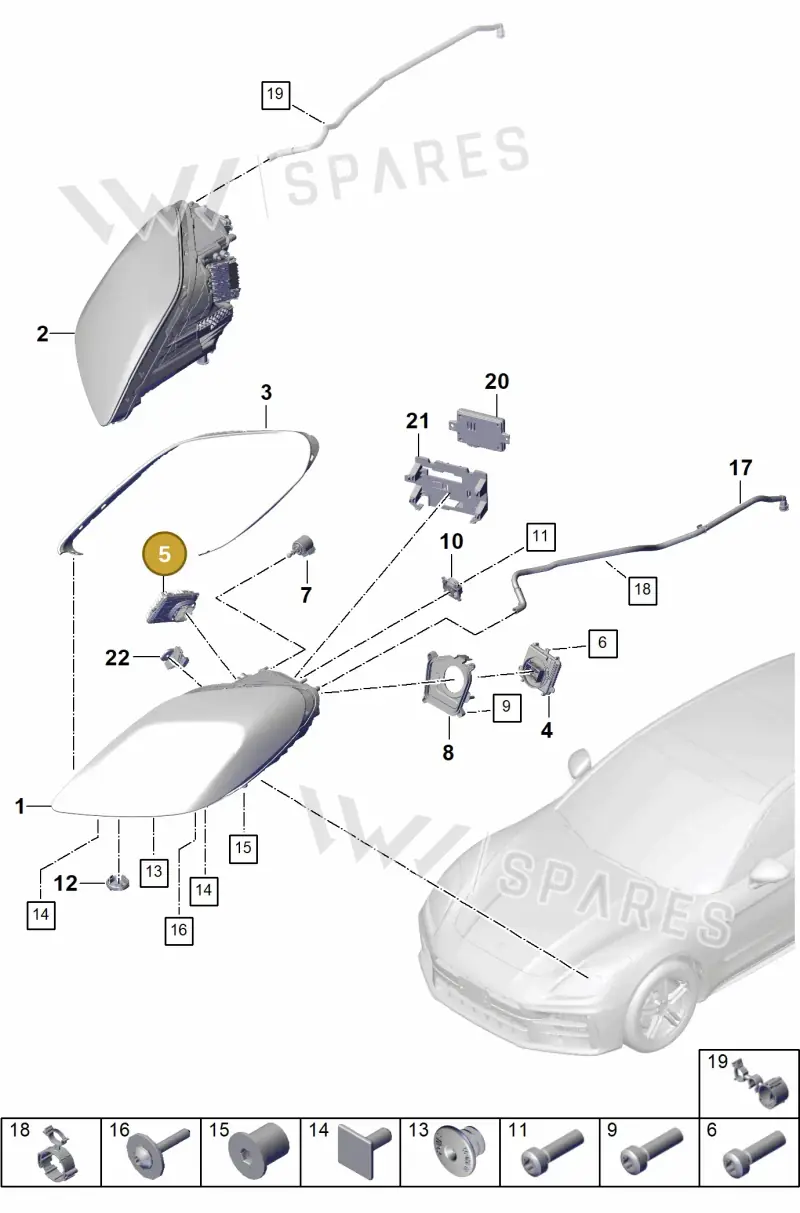 9Y0941591AA — Porsche Panamera (2023-2025) diagram p62908100, position 5
