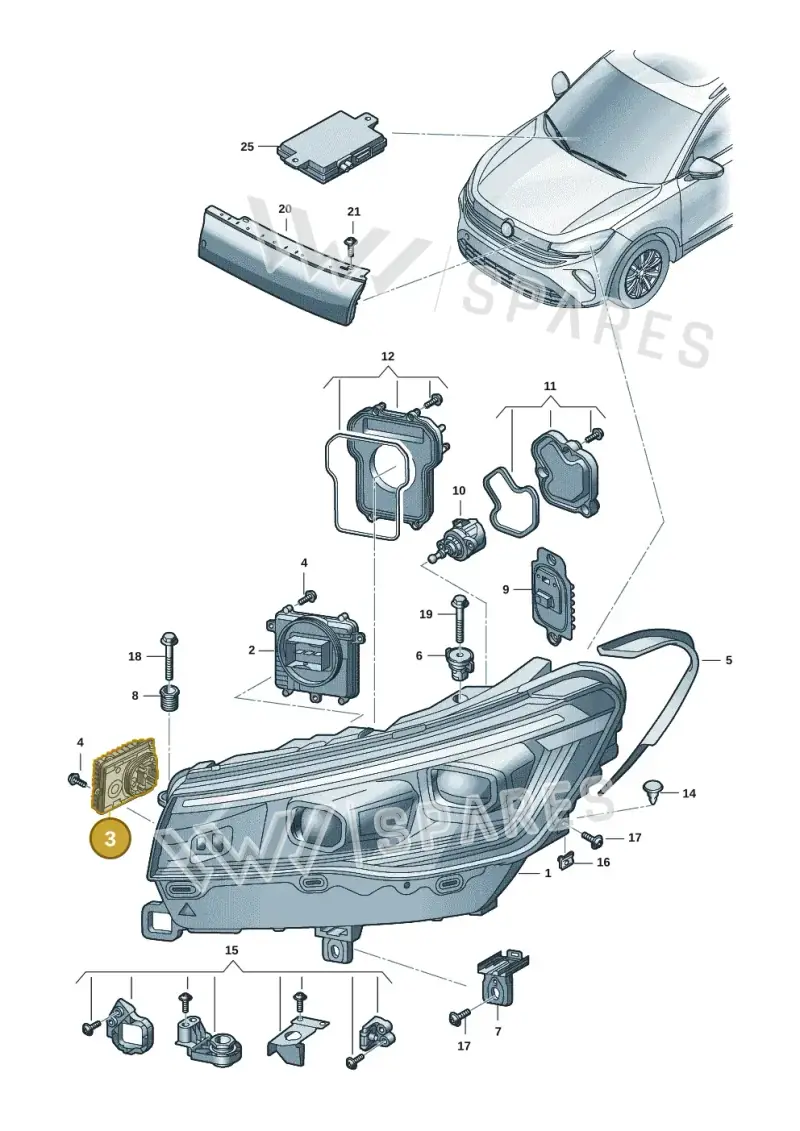 9Y0941597BA — Volkswagen Tiguan (2023-2025) diagram 57x941020, position 3