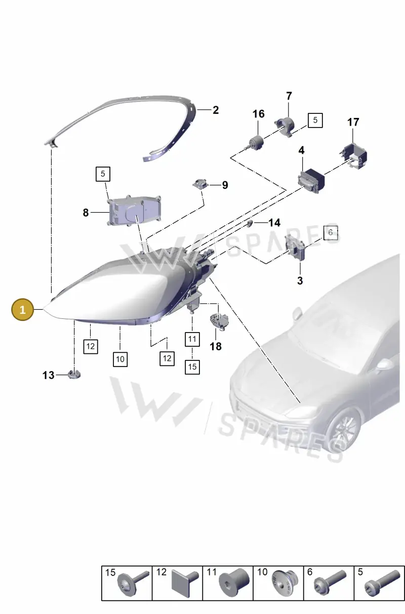 9Y0941682 — Porsche Cayenne Coupe (2023-2023) diagram p60908000, position 1