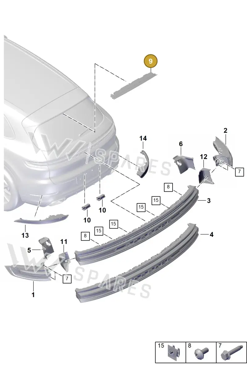 9Y0945097C — Porsche Cayenne Coupe (2023-2023) diagram p60908400, position 9