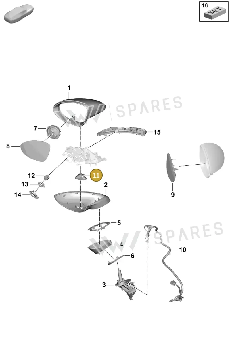 9Y0945294 — Porsche Cayenne Hybrid Coupe (2023-) diagram p60809500, position 11