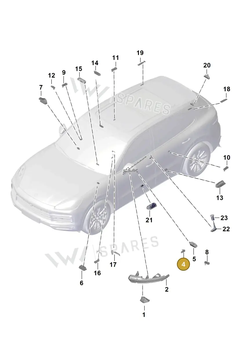 9Y0947105A — Porsche Cayenne (2017-2023) diagram p51903005, position 4