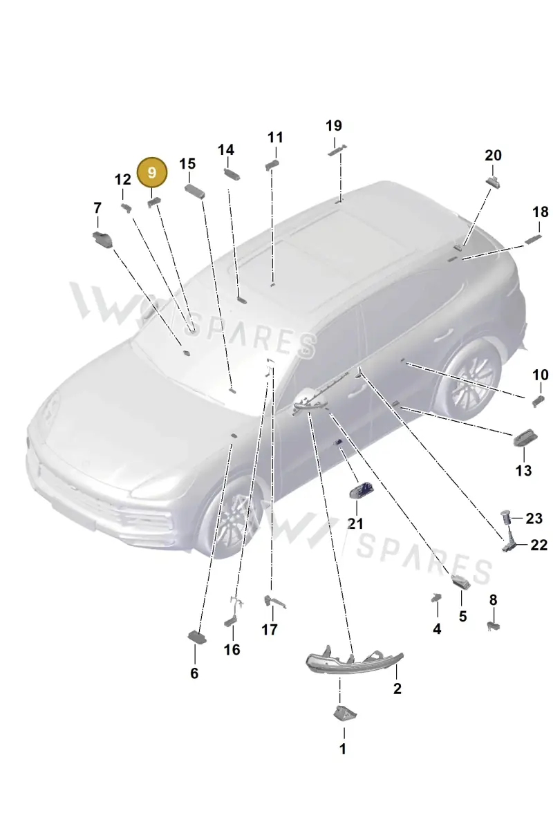 9Y0947146 — Porsche Cayenne (2017-2023) diagram p51903005, position 9