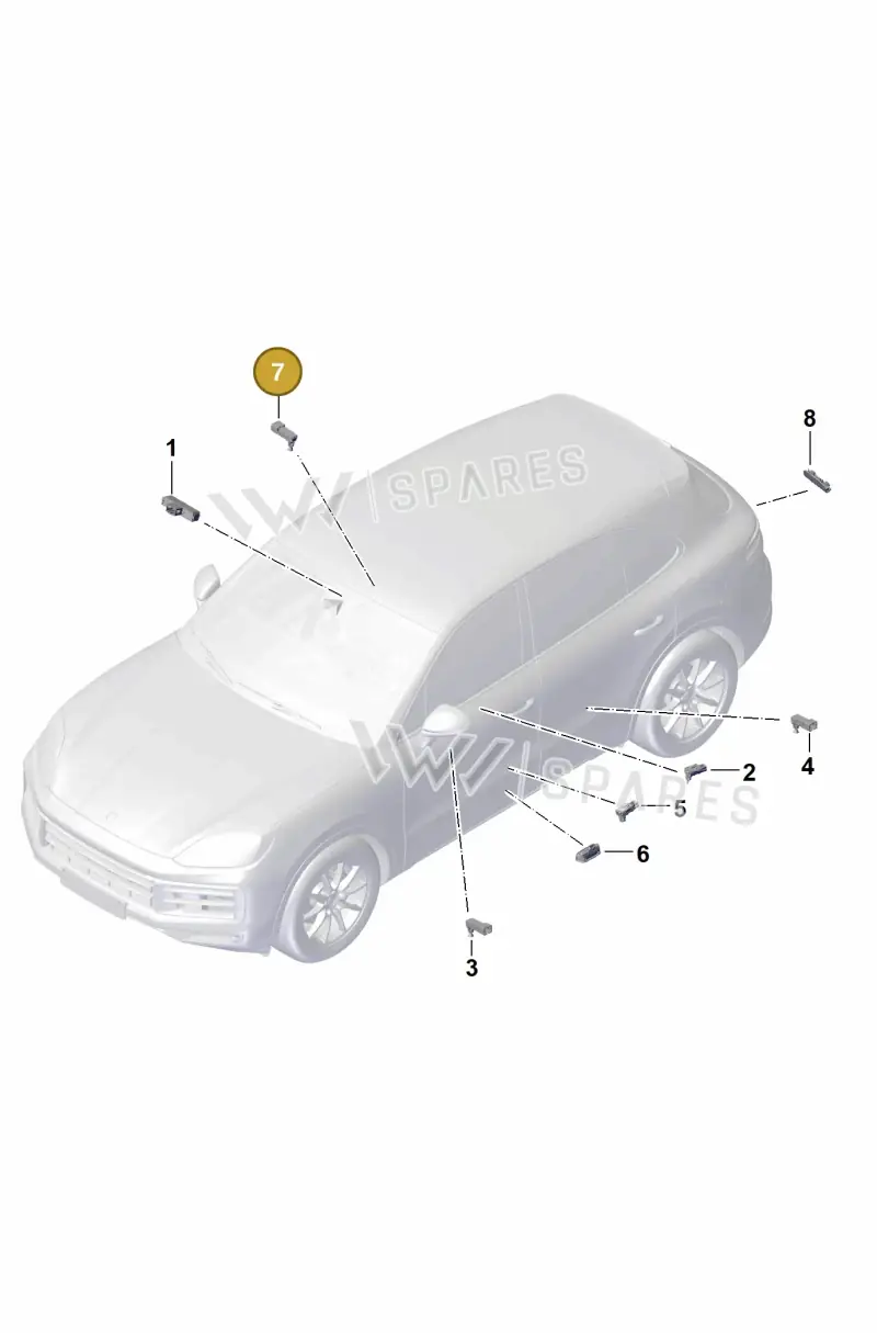 9Y0947328 — Porsche Cayenne Coupe (2023-2023) diagram p60905100, position 7