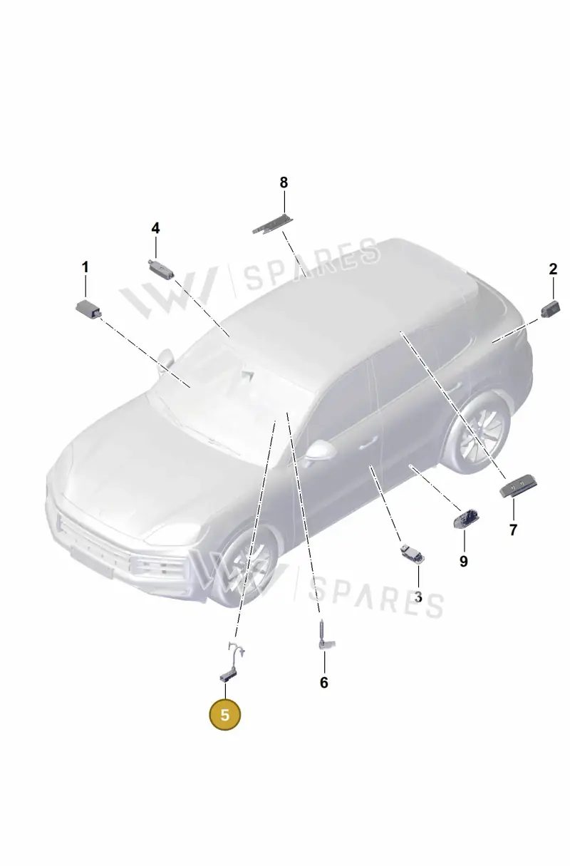9Y0947409 — Porsche Cayenne Coupe (2023-2023) diagram p60905200, position 5