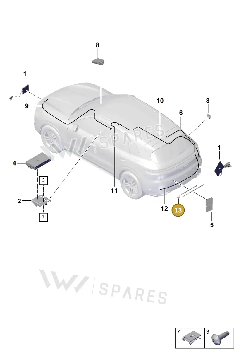 9Y0962253D — Porsche Cayenne Coupe (2023-2023) diagram p60911300, position 13