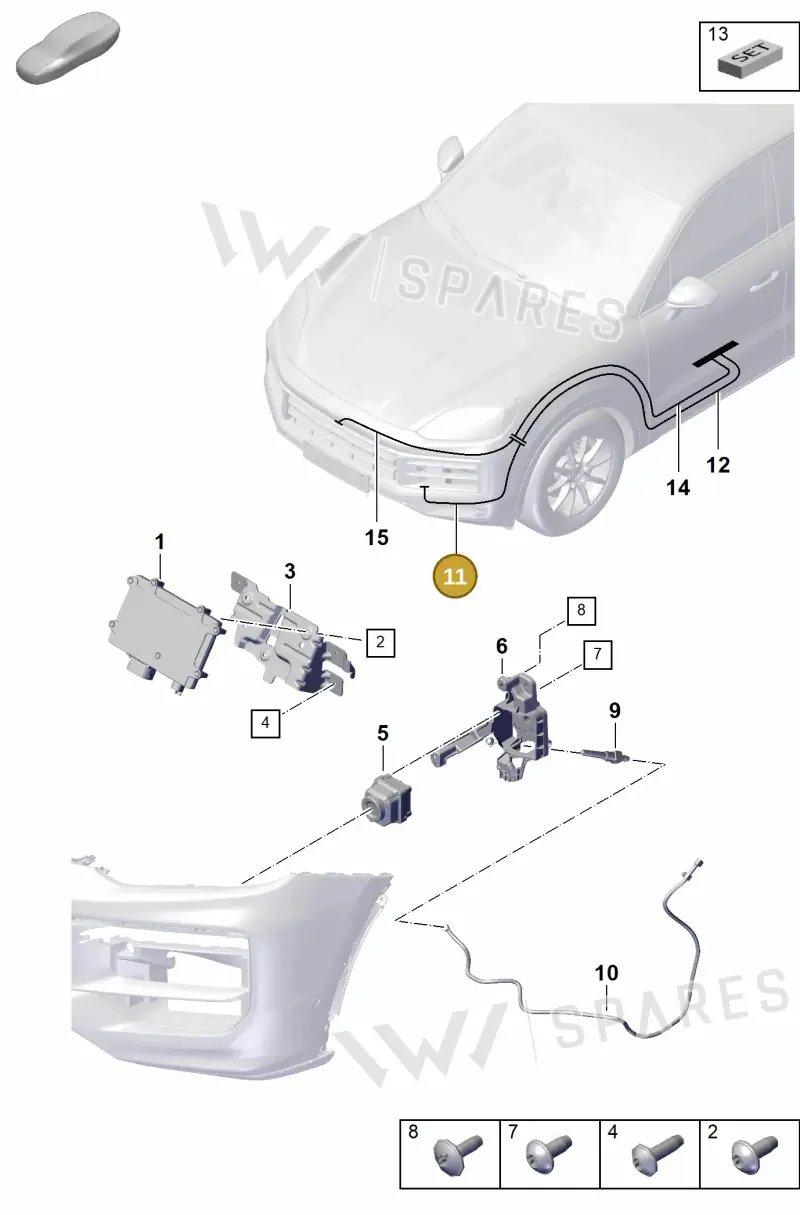 9Y0971086AH — Porsche Cayenne Coupe (2023-2023) diagram p60915200, position 11